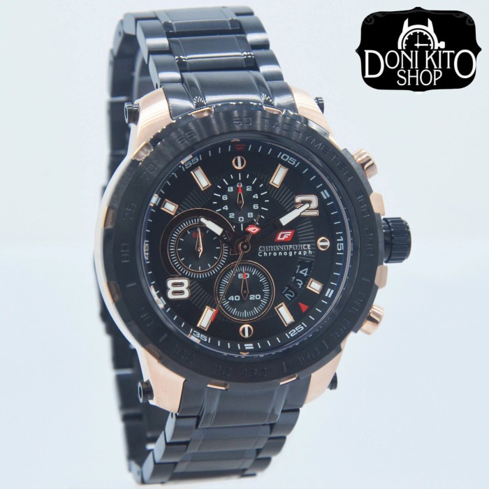 ✅Sale Jam Tangan Pria Original Chronoforce 5215 Black Rosegold Garansi Resmi Limited