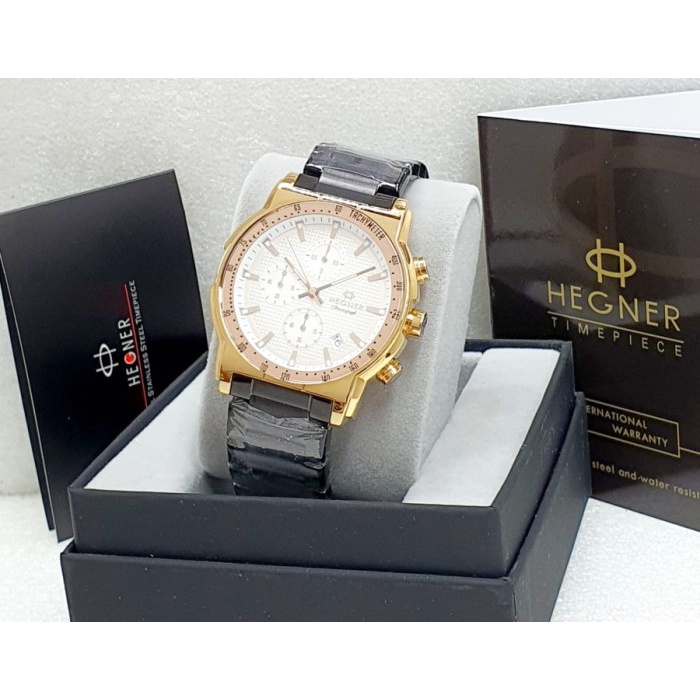 ✅Original Jam Tangan Hegner 408 Original Garansi 1 Tahun Black Rosegold Bisa Gojek