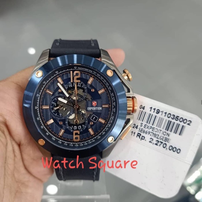 ✅Sale Jam Tangan Pria Expedition Original Chronograph E6679 Blue Grey Terbaru