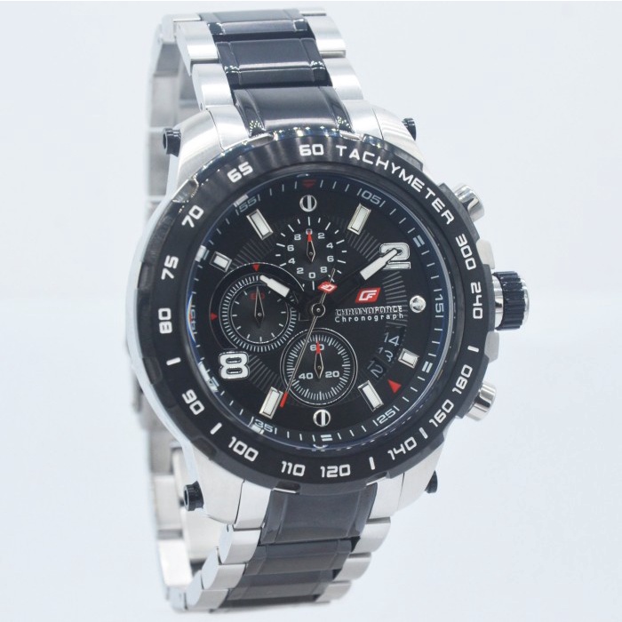 ✅Ori Chronoforce Cf5215Msb - Jam Tangan Pria Original - Silver Black Berkualitas