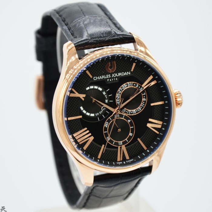 ✅Termurah Charles Jourdan Cj1047-1533M - Jam Tangan Pria Kulit Original - Brown Diskon