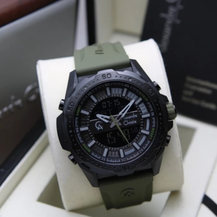 ✅Sale Alexandre Christie Ac 9370 Ac9370 Green Black Original Garansi 1 Thn Limited