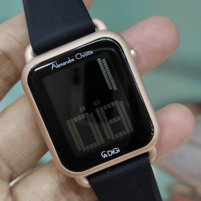 ✅New Ori Jam Tangan Digital Wanita Alexandre Christie Ac 9332 Lh Rubber/Karet Bisa Sameday