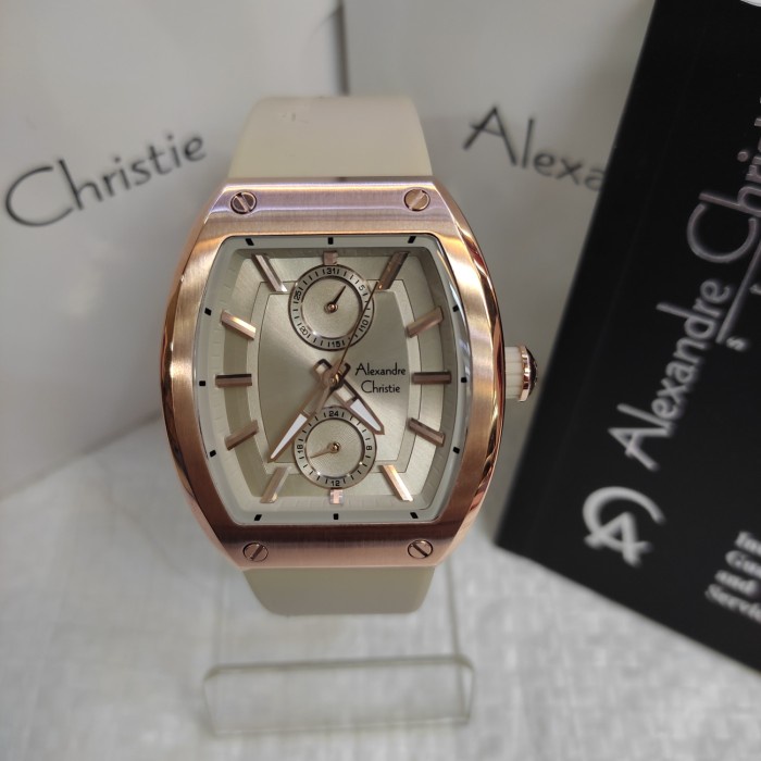 ✅New Jam Tangan Wanita Original Alexandre Christie Ac 2944 Bf Rubber Stain Bisa Sameday