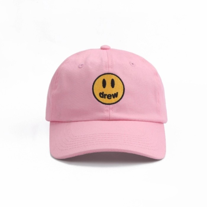 Topi Topi Baseball Drew House Justin Bieber - Pink(D5J7) Topi Distro Pria Original Terbaru Bermerek 
