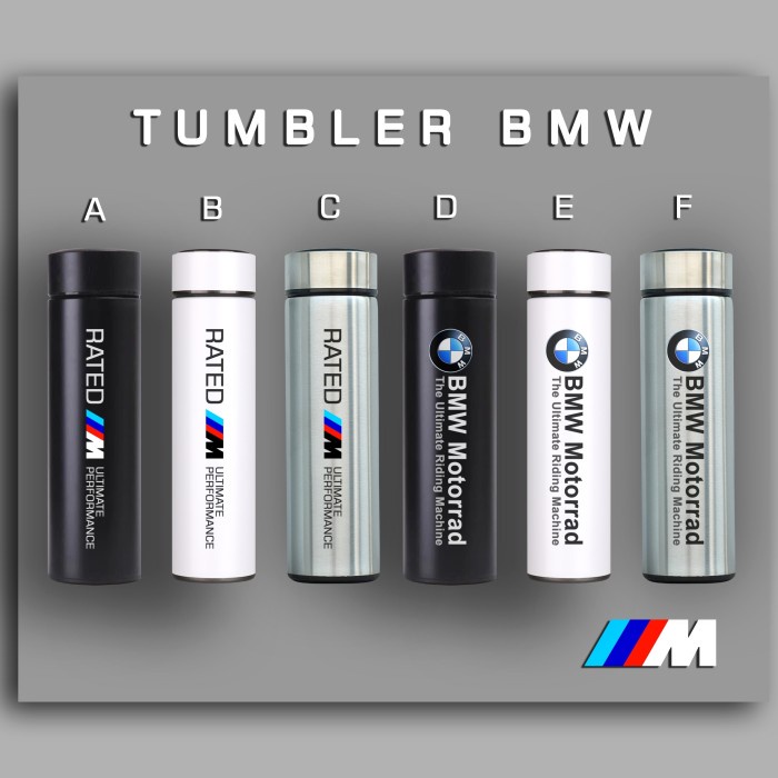TUMBLER BMW M POWER MOTORRAD STAINLESS BOTOL TERMOS 500 ML