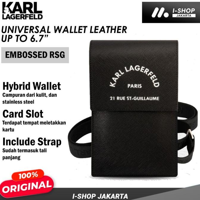 Discount Wallet HP 6.7 Universal Karl Lagerfeld Pocket Tas Selempang Pria Women