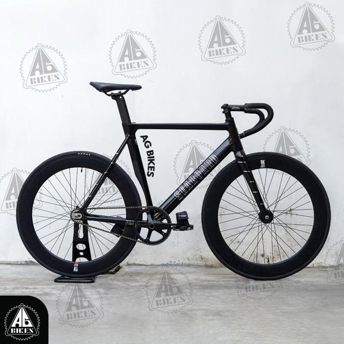 Terlaris Paket Sepeda Fixie Tsunami Seaboard Alloy Ringan + Fork Carbon  Terbaik