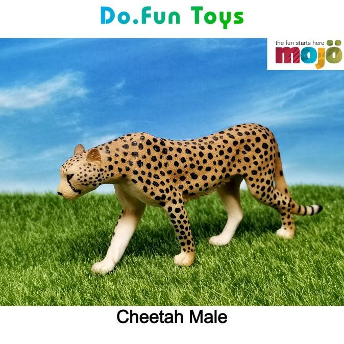 Senjastore354 Male Cheetah Animal Figure / Miniatur Binatang Citah Jantan By Mojo Limited Edition
