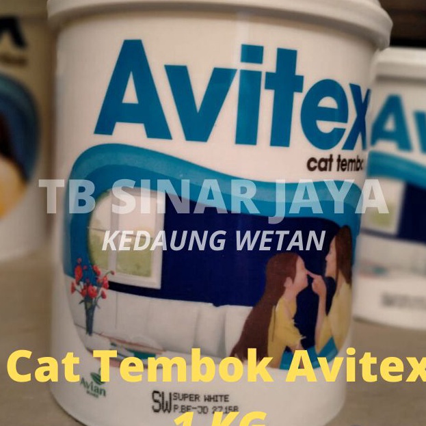 New Cat Tembok AVITEX 1KG / CAT AVITEX KILOAN 1 KG PUTIH / AVITEX 1KG SW.