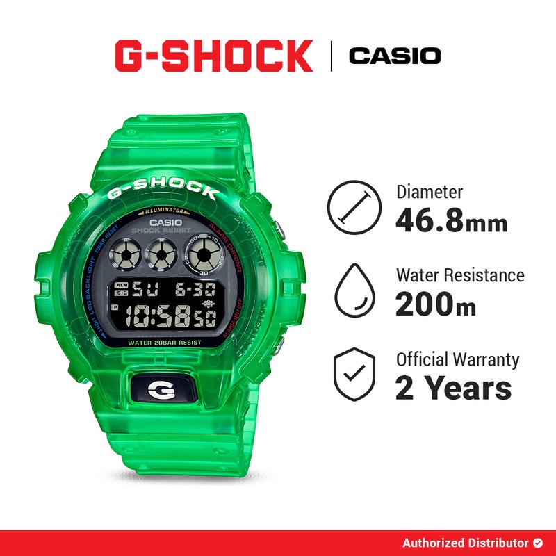 G-Shock Jam Tangan Pria DW-6900JT-3DR Original Digital Green