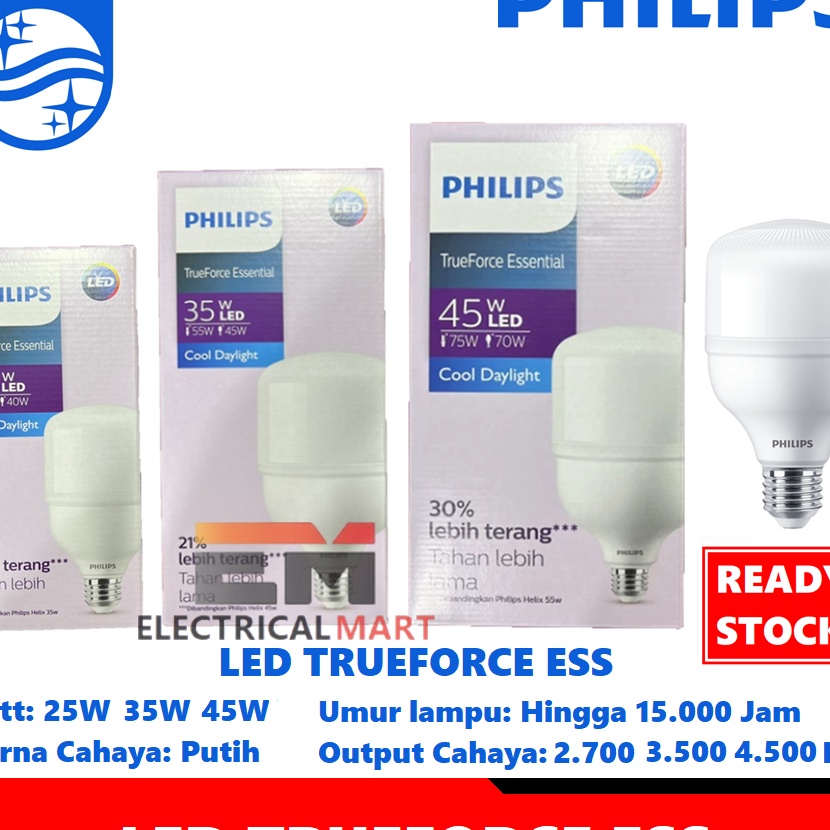[U17➲> Lampu LED Philips Trueforce Ess 20W 25W 35W 45W Putih CDL (20 25 35 45 W Watt 20Watt 25Watt 3
