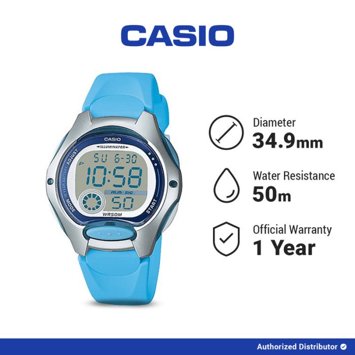 [READY INSTANT] Casio Jam Tangan Wanita LW-200-2BVDF Digital Original