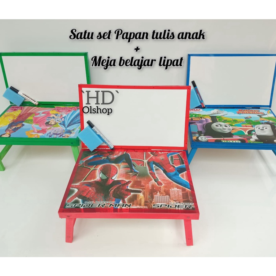 

(Y56☼] Meja Belajar lipat anak den Papan tulis karakter anak minimalis.!