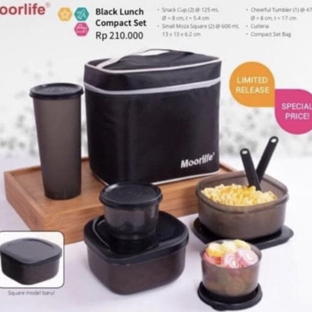 Lunch set tempat bekal makan moorlife like Tupperware/PROMO/DISKON 1 Ⓜzja❀