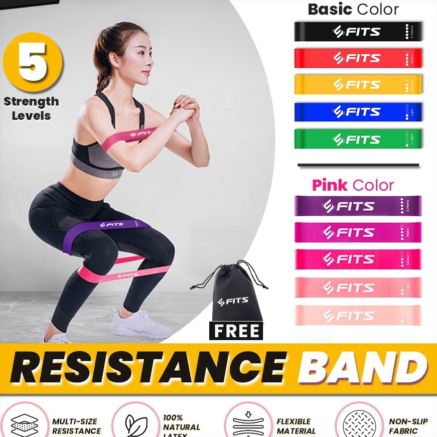 (L18☀> SFIDN FITS Resistance Band Yoga / Olahraga / Senam / Aerobicご.