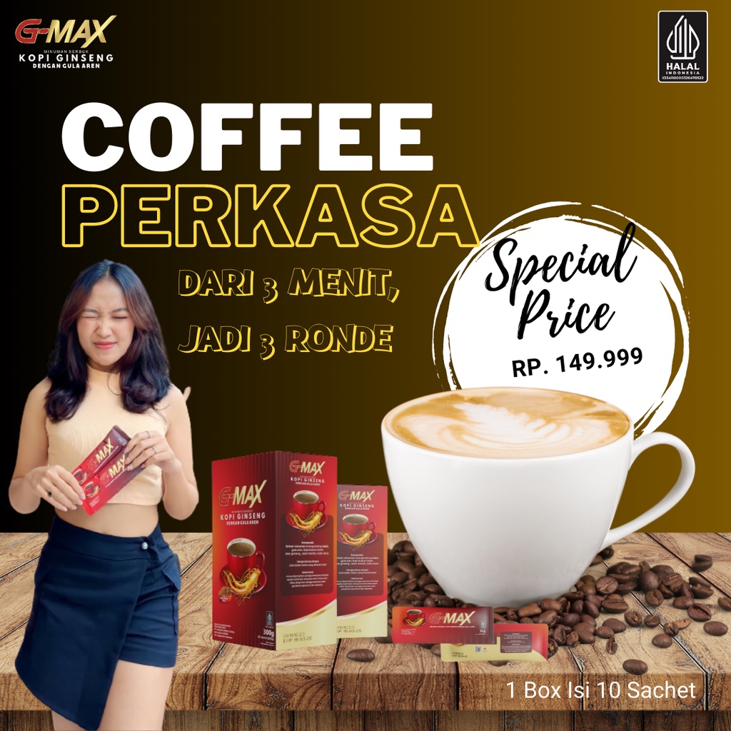 

Coffee Gingseng Bpom Pertama DI Indonesia Membantu Meningkatkan Gairah & Penunjang Stamina Vitalitas Pria Kopi G-Max 100% original