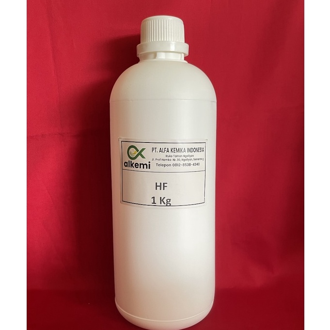 (P81☀> HF Murni / Hidrogen Fluorida / Hydrofluoric Acid 1 Kg☀.