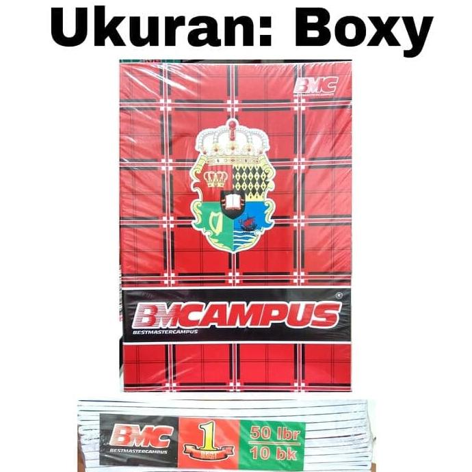 

New 10 Pcs Buku Tulis Boss 50 Lembar Buku Campus Sekolah Buku Garis Boxy Berkualitas