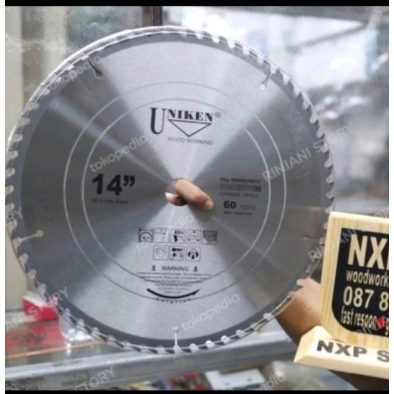 Circular Saw blade 14" inch ×60t Mata Gergaji Kayu Uniken