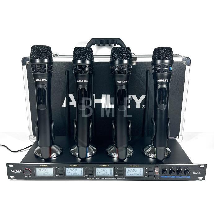mic wireless Ashley MC FOUR 4 microphone handhel MCFOUR ORIGINAL