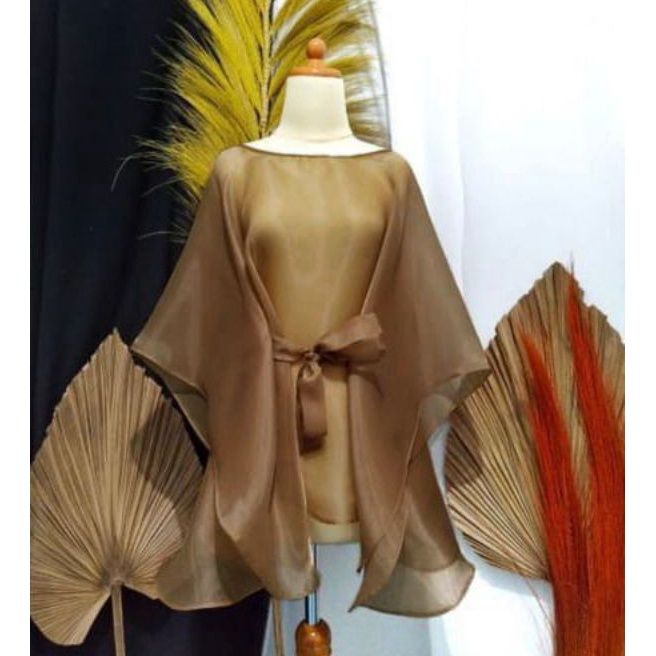 [K70✮) OUTER ORGANZA/CAPE ORGANZA PREMIUM/CARDIGAN/CAPE☀