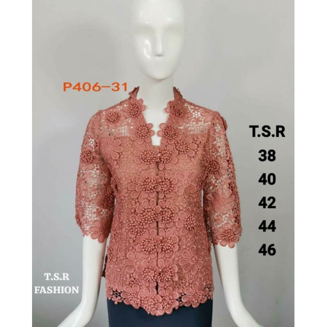 READY PA06-31 BLUS BROKAT MEWAH PINK BOUTIQUE BROKAT BANGKOK