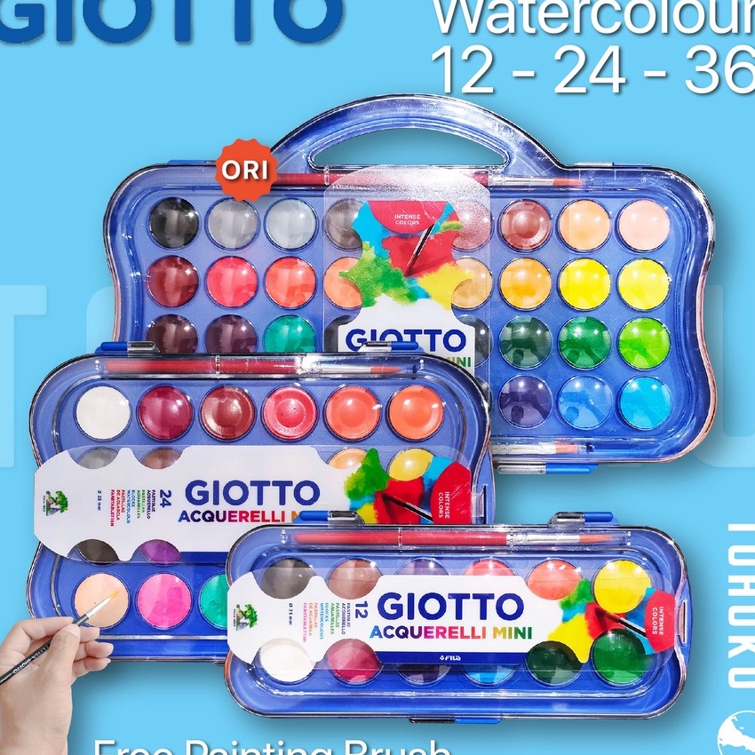 

[O36-✉) Giotto Acquerelli Mini ( Water Color Cake / Cat Air Set)➛..