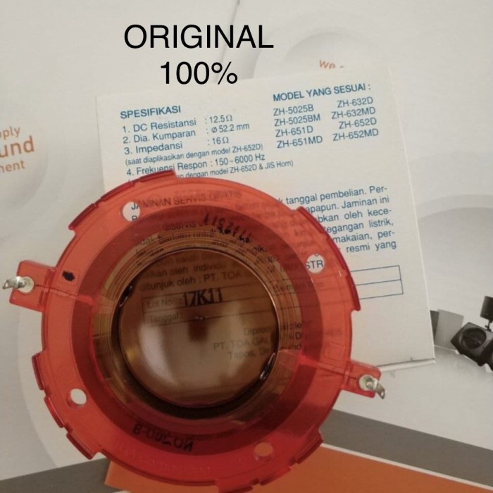 Ready Stok Spure Toa 50W Zg 30 Db Spul Corong Toa Spool Toa Kode 192