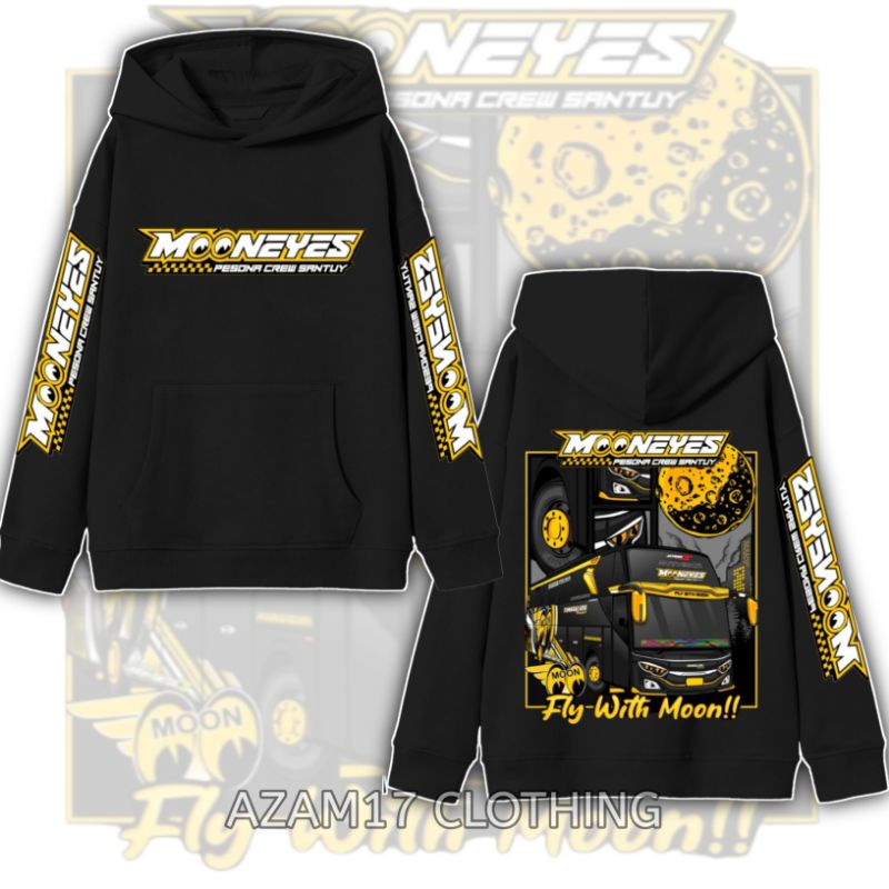 BISA COD JAKET HOODIE ANAK BISMANIA MOON EYES BUS TUNGGAL JAYA FREE NAMA MOONEYES JETBUS TELOLET