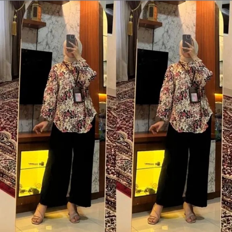 Setelan Wanita Bahan Rayon Mix Crinkle
