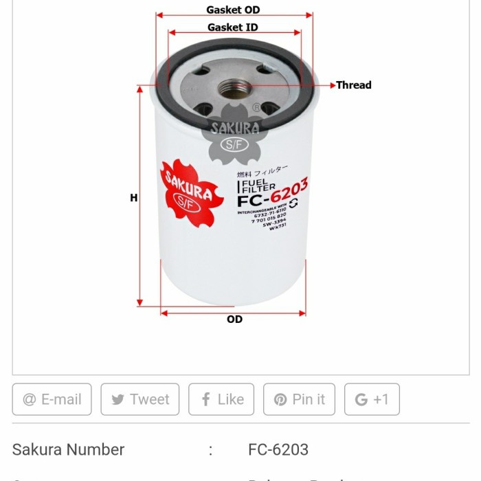 Filter Sakura FC-6203 FC6203 FC 6203 berkualitas