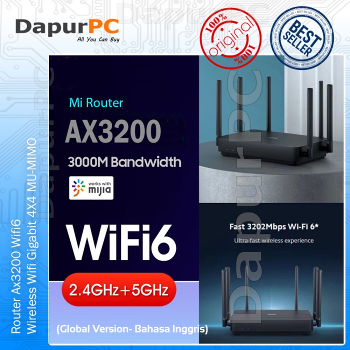 Router AX3200 Wifi6 Wireless Wifi Gigabit Global Version terlaris
