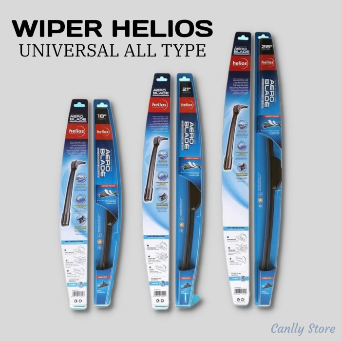 Masih!!! Helios Wiper Suzuki Grand Vitara Frameless High Performance Sparepart Mobil