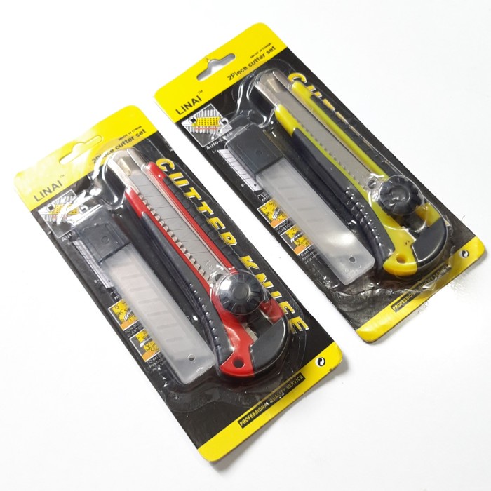 

Cutter Pisau Ukuran Besar 18mm Silet Potong dan Isi 3 buah