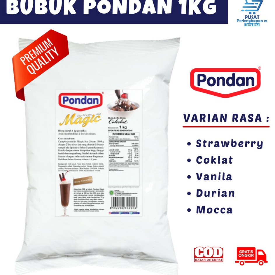 

YGTX2151 PONDAN BUBUK ES KRIM 1 KG - HARD ICE CREAM - TEPUNG ES KRIM INSTAN