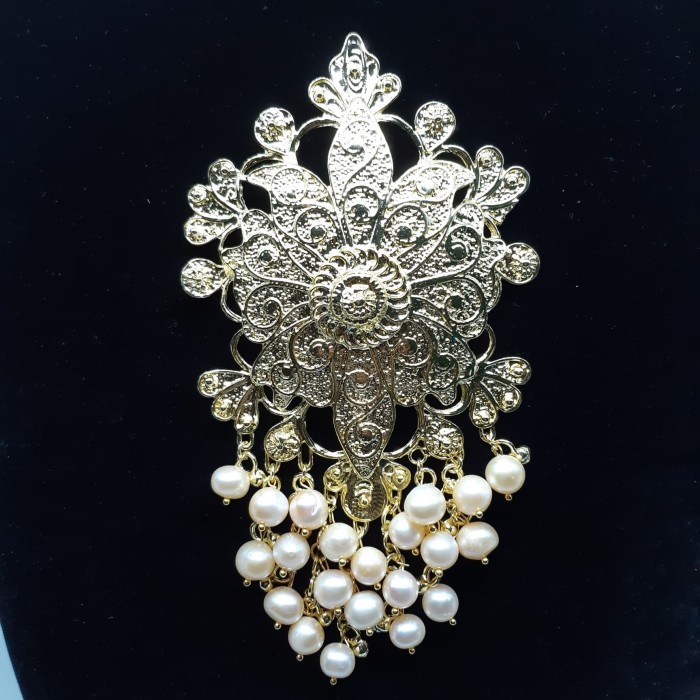 BROS ALPAKA MUTIARA AIR TAWAR UKIR MATAHARI BROS KEBAYA BROS ETNIK