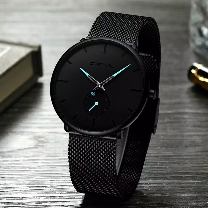 TERMURAH Jam Tangan Pria CRRJU 2150 Fashion Arloji Analog Pria Tahan Air Simple /JAM TANGAN ANTI
