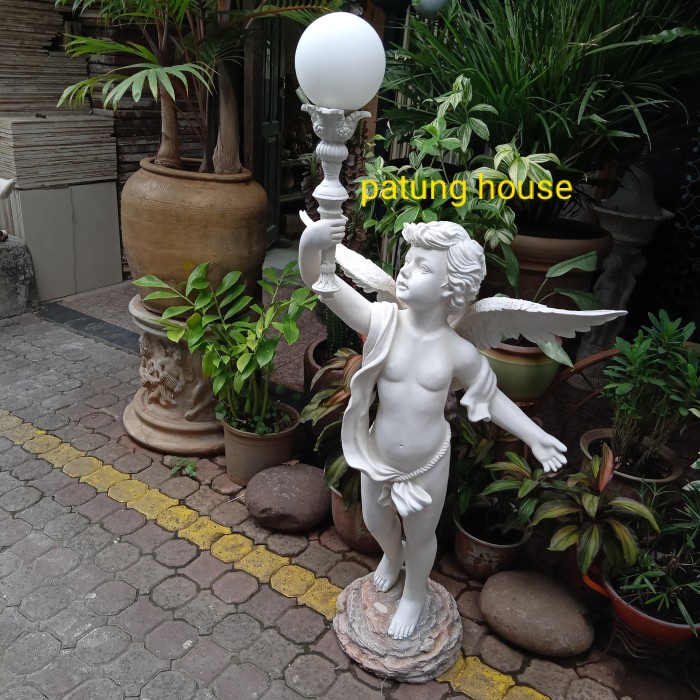 Patung Pajangan Angel Bidadari Malaikat Lampu