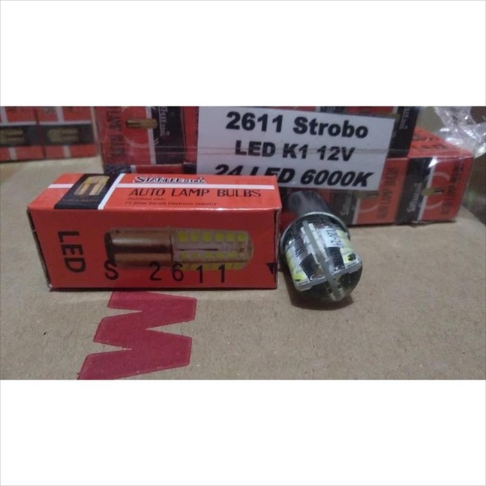 Lampu Bohlam Besar Rem LED Kedip Strobo 12V Kaki 1 Stanlee Star 2611 terbaik