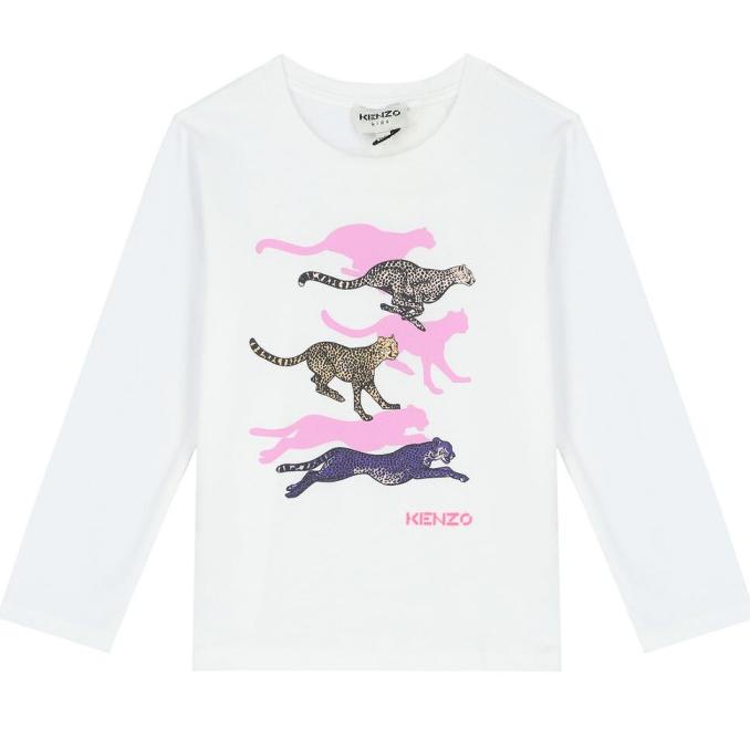KENZO KIDS LONG SLEEVE T-SHIRT CHEETAH- KAOS TANGAN PANJANG ANAK KEPINTAMA5