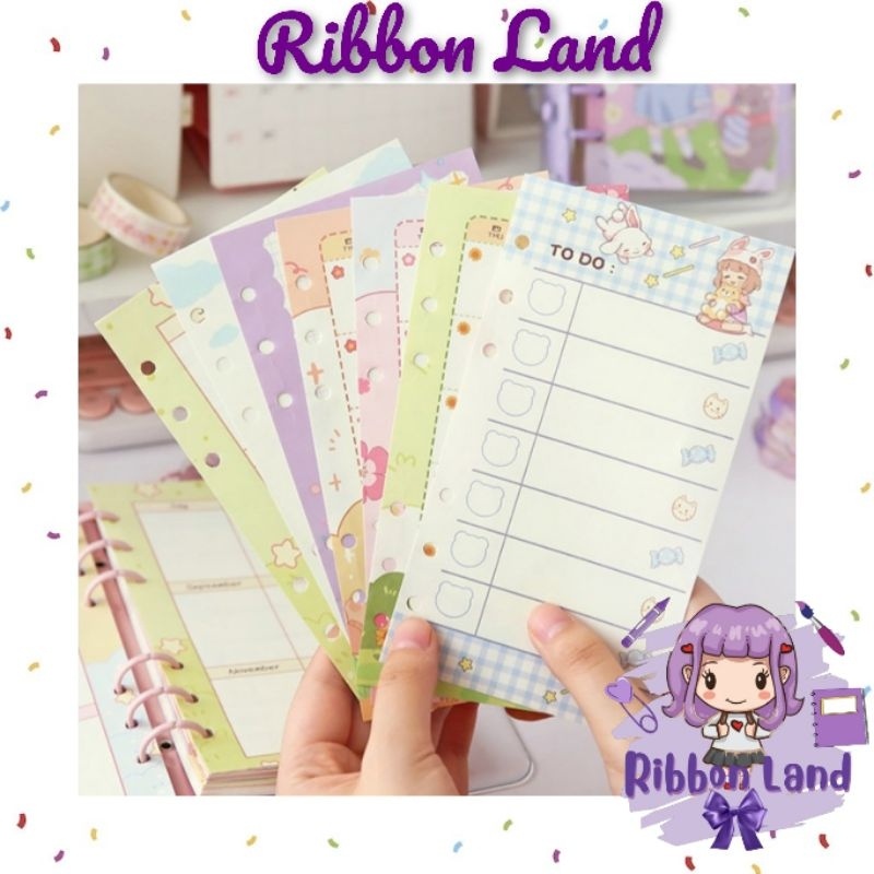 

A6 Set Kertas Loose Leaf Kawaii (80 Lembar)