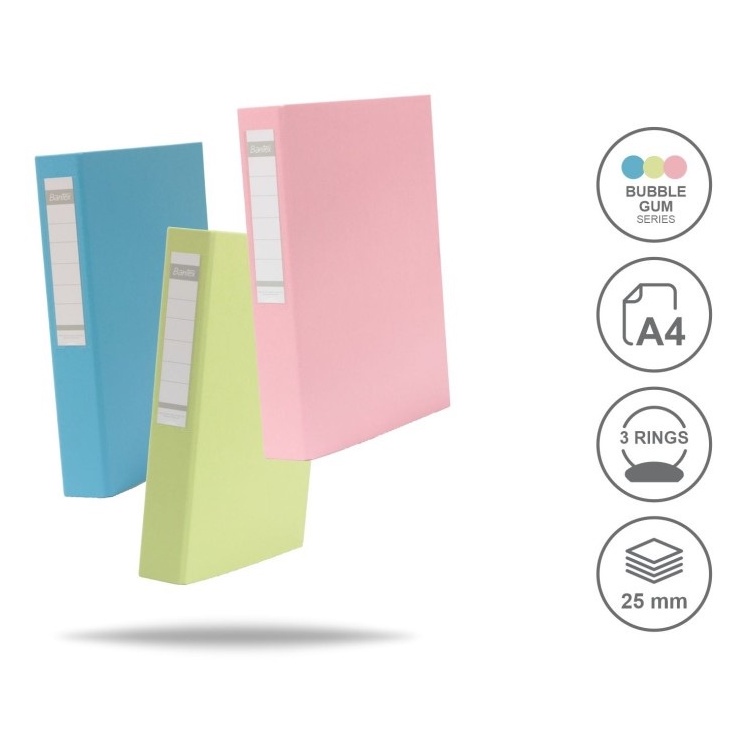 

Bantex Binder A4 3 Ring Warna Pastel