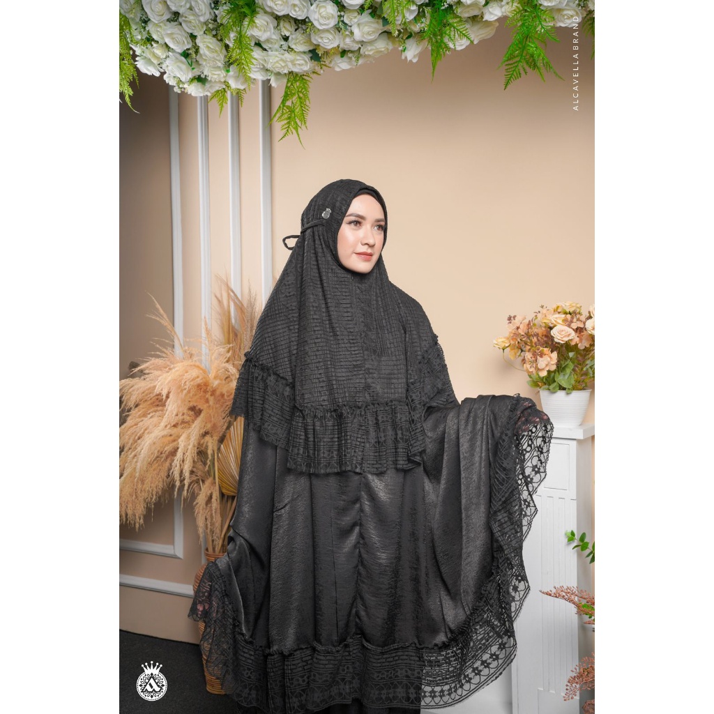 Alcavella - Maheera Prayer Set | Mukena Silk Premium mix lace premium