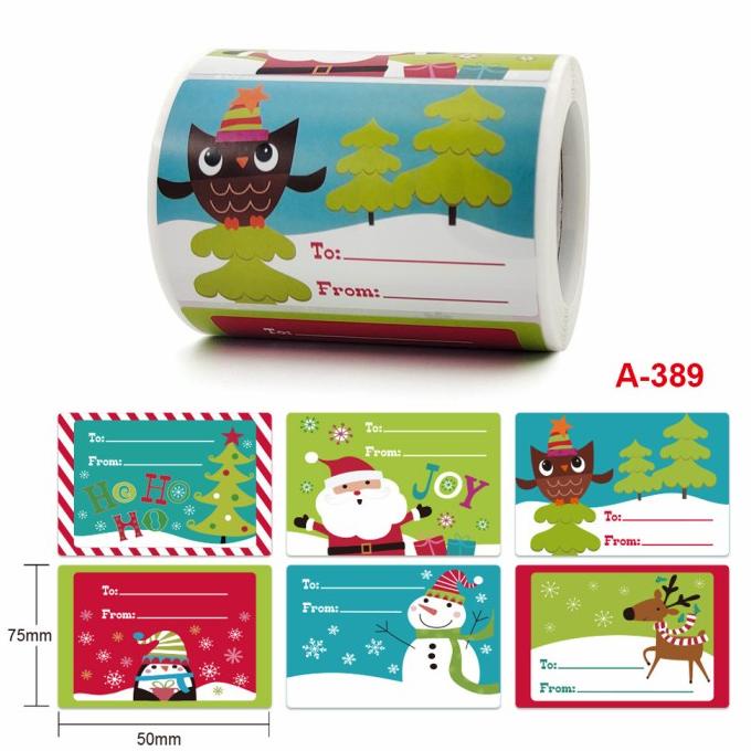 

HAPPYSTORE Stiker Natal 250 Tempelan Kado Natal Sticker Christmas Stiker Toples