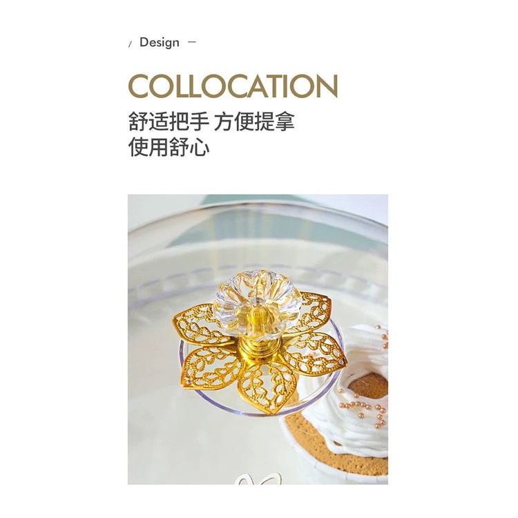 Wadah Saji Kue / Marble Cerac Cake Plate With Lid / Tempat Kue Piring Saji Dengan Tutup / Piring Kue