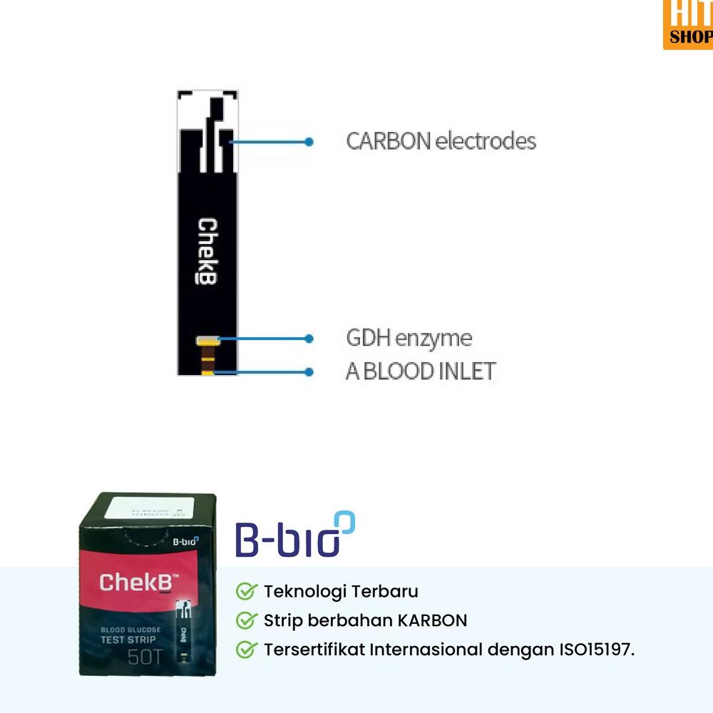 "| b-bio paket lengkap alat tes gula darah akurasi 99% isi 50 pcs