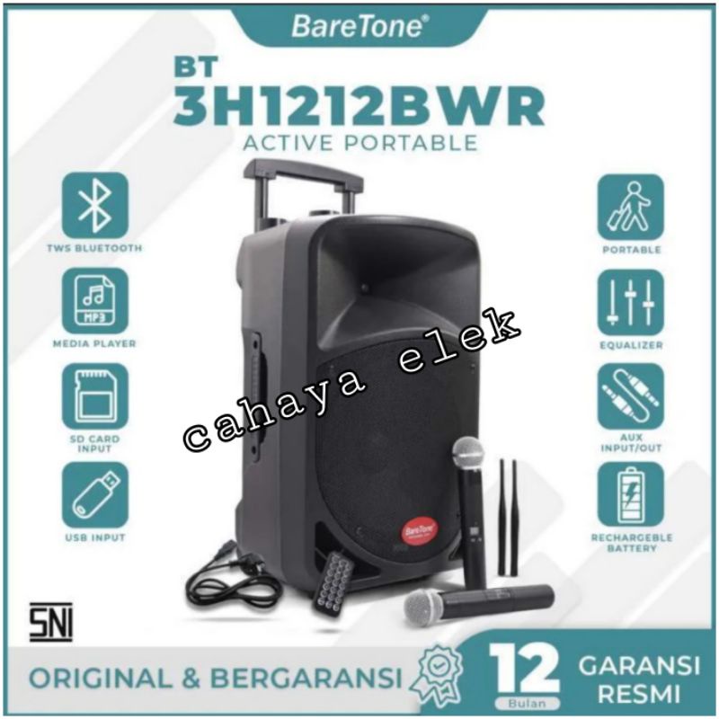 Speaker aktif 12 inch Baretone 1212 bwr 1212bwr original