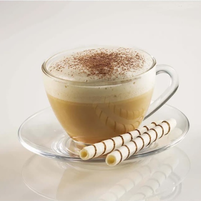 Cangkir Kopi 8 Oz Dan Tatakan - Cangkir Kaca - Cup Saucer - Cangkir Teh - Tea Cup - Coffee Cup Glass