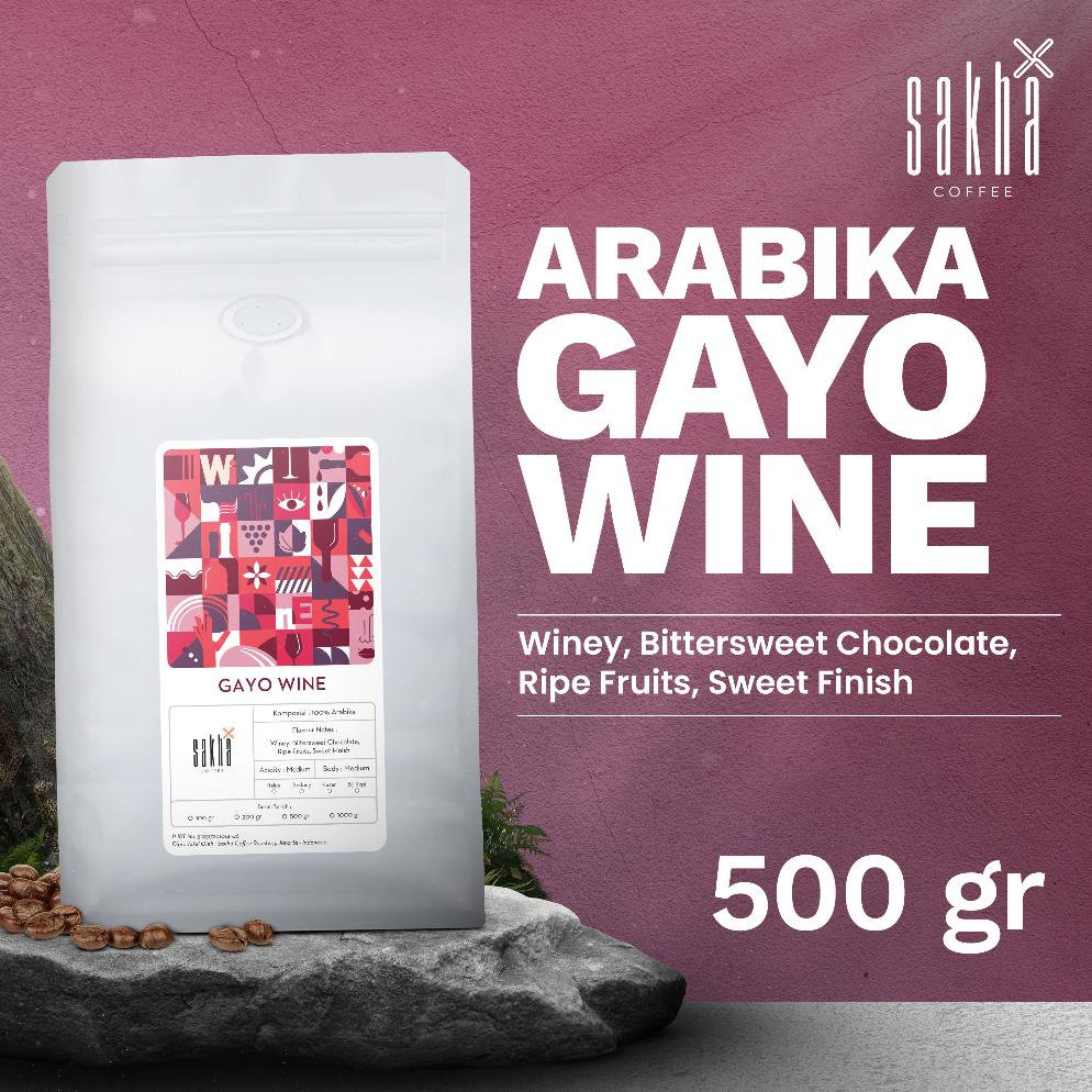 

| kopi arabika gayo wine arabica coffee 500gr sakha roastery biji bubuk coffe roastery